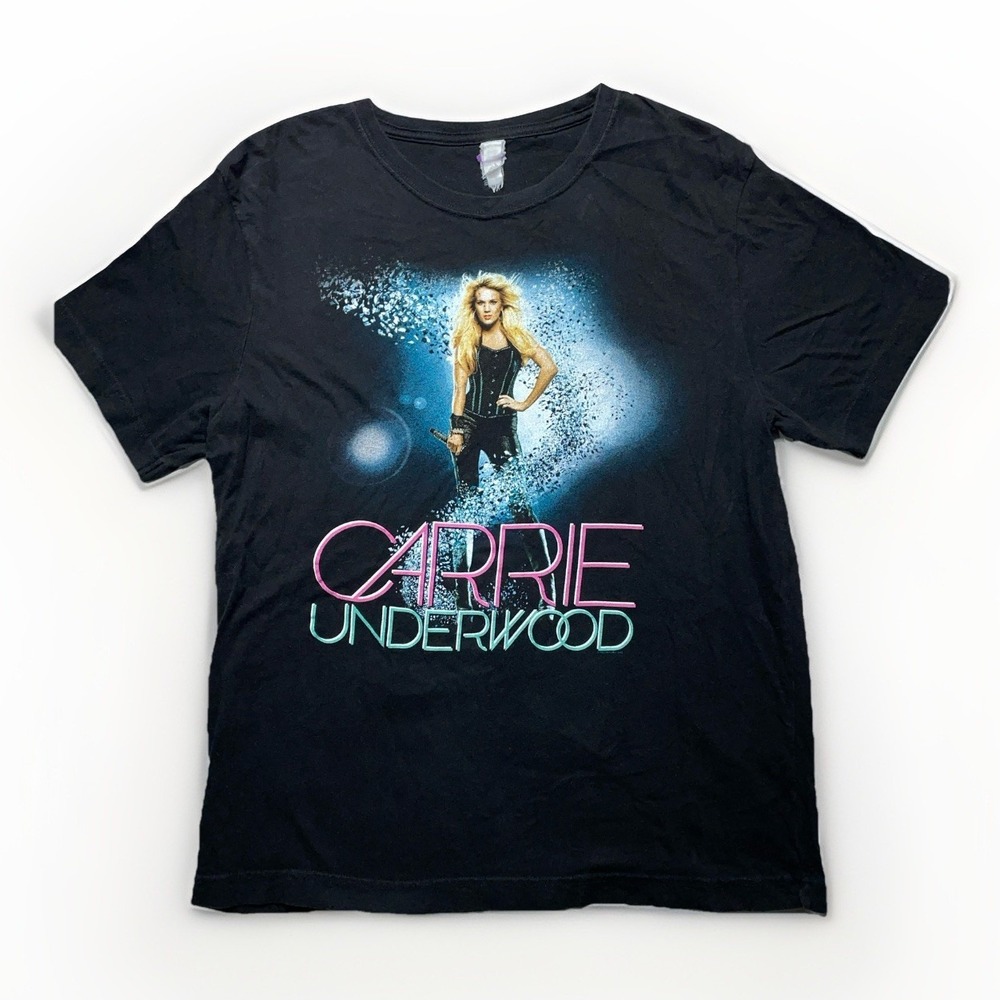 Carrie Underwood The Blown Away Tour Womens Graphic T Shirt Black Cotton Medium